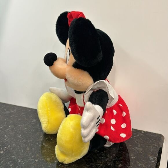 Walt Disney World Disneyland Minnie Mouse Plush Stuffed Toy Polka Dot Dress 14” - Picture 3 of 7